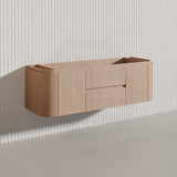 Lukka Ravello Modern 1500mm Wall Hung Vanity Plywood Single/Double Bowls Cabinet Curved Edge Variant Colour Available