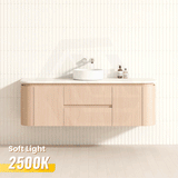 Lukka Ravello Modern 1500mm Wall Hung Vanity Plywood Single/Double Bowls Cabinet Curved Edge Variant Colour Available
