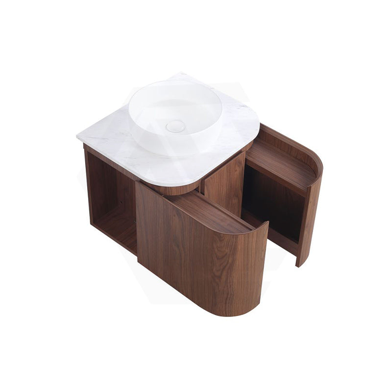 Lukka Ravello 600mm Wall Hung Vanity Plywood Cabinet with Sliding Drawers Curve Edge Variant Colour Available
