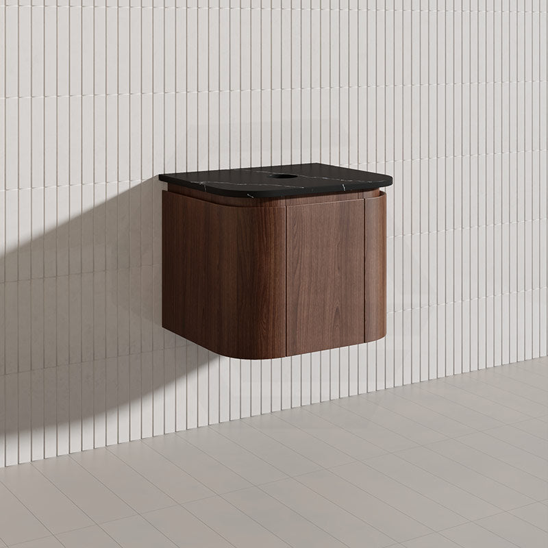 Lukka Ravello Modern 600mm Wall Hung Vanity Plywood Cabinet with Sliding Drawers Curved Edge Variant Colour Available