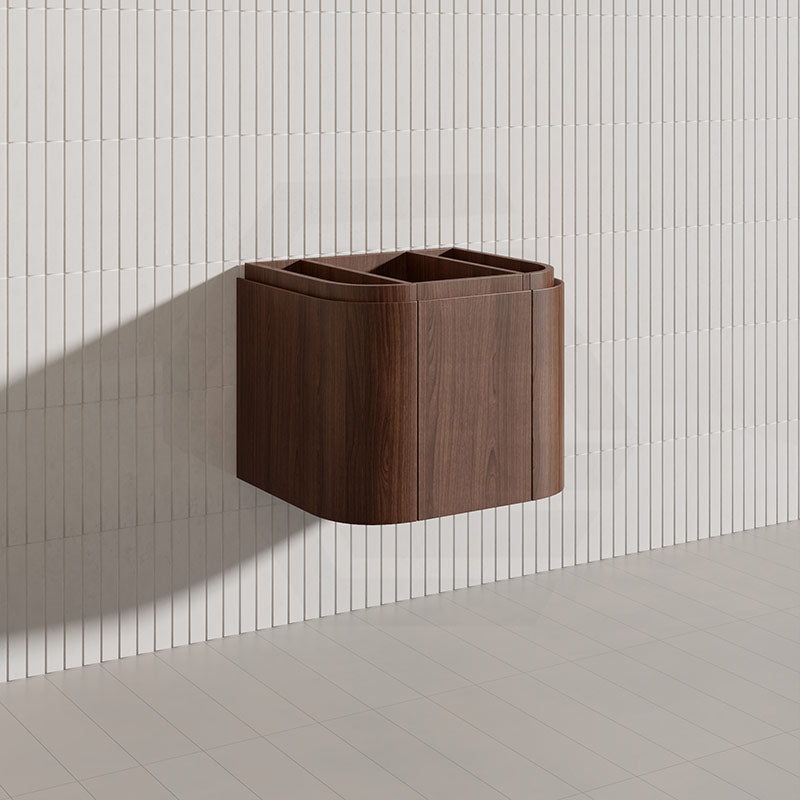 Lukka Ravello Modern 600mm Wall Hung Vanity Plywood Cabinet with Sliding Drawers Curved Edge Variant Colour Available