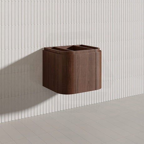 Lukka Ravello Modern 600mm Wall Hung Vanity Plywood Cabinet with Sliding Drawers Curved Edge Variant Colour Available