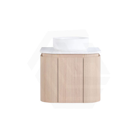 Lukka Ravello Modern 600mm Wall Hung Vanity Plywood Cabinet with Sliding Drawers Curved Edge Variant Colour Available
