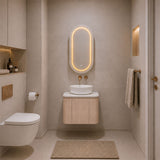 Lukka Ravello 600mm Wall Hung Vanity Plywood Cabinet with Sliding Drawers Curve Edge Variant Colour Available