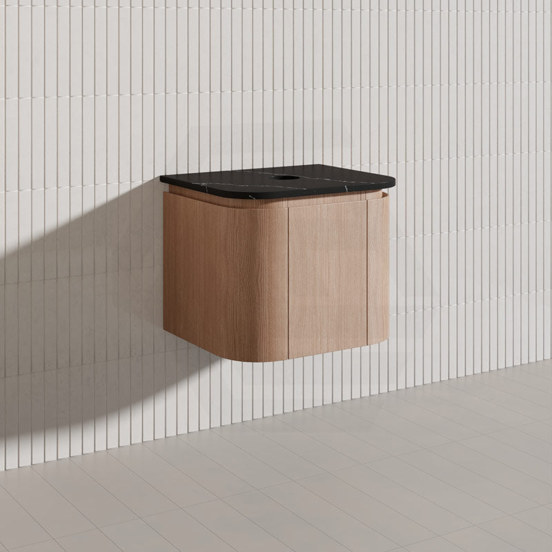 Lukka Ravello Modern 600mm Wall Hung Vanity Plywood Cabinet with Sliding Drawers Curved Edge Variant Colour Available