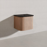 Lukka Ravello Modern 600mm Wall Hung Vanity Plywood Cabinet with Sliding Drawers Curved Edge Variant Colour Available