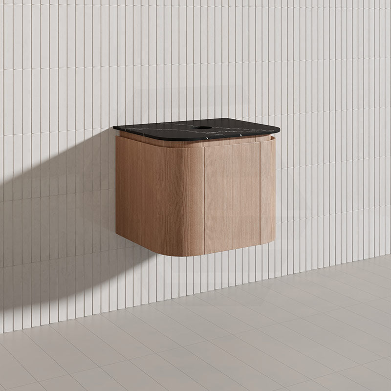 Lukka Ravello Modern 600mm Wall Hung Vanity Plywood Cabinet with Sliding Drawers Curved Edge Variant Colour Available