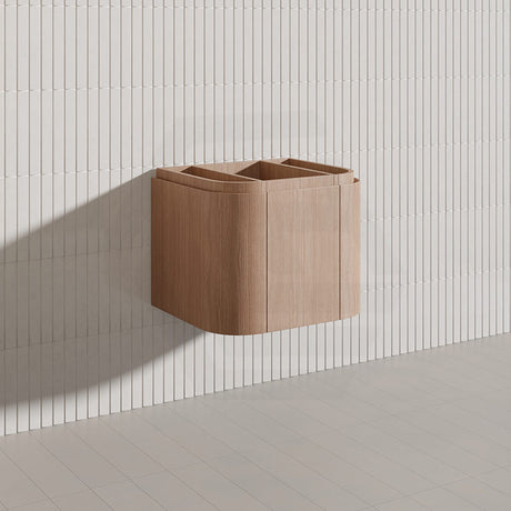 Lukka Ravello Modern 600mm Wall Hung Vanity Plywood Cabinet with Sliding Drawers Curved Edge Variant Colour Available