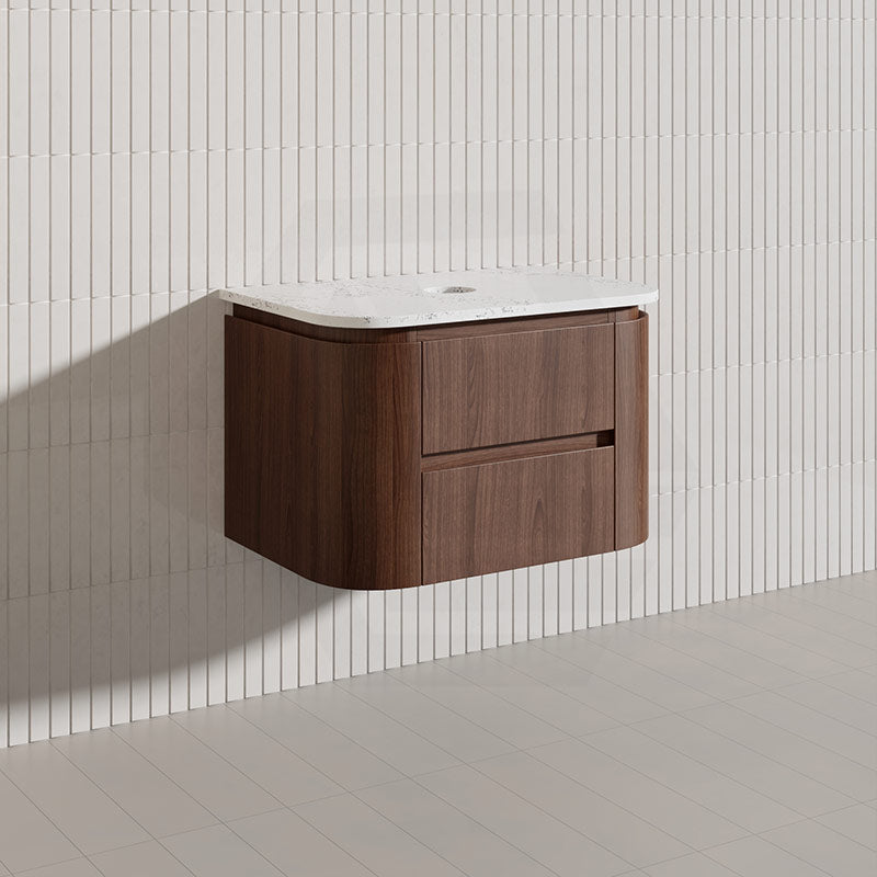 Lukka Ravello Modern 750mm Wall Hung Vanity Plywood Cabinet Curved Edge Variant Colour Available
