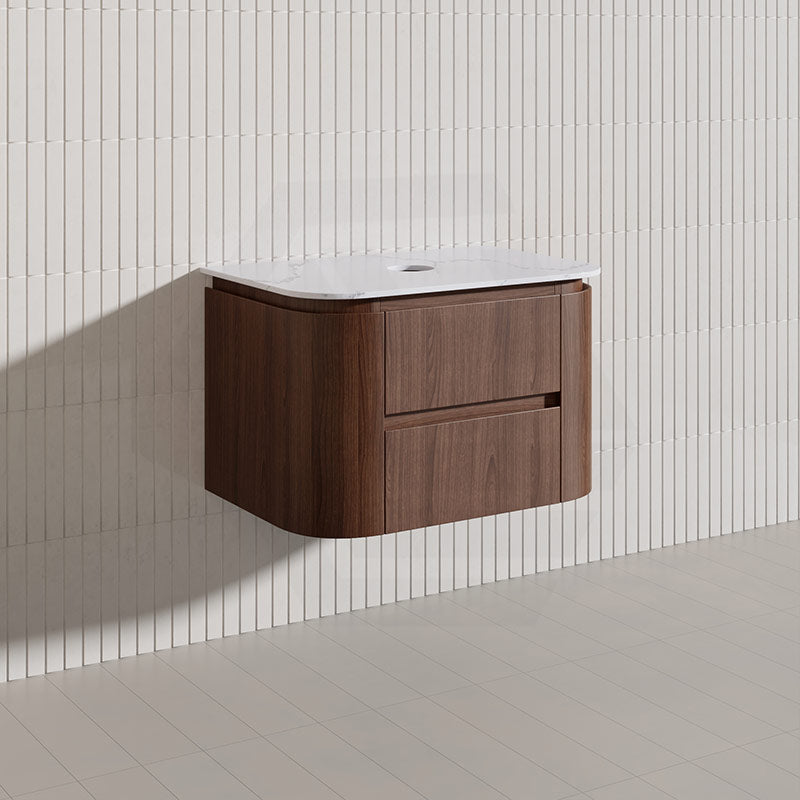 Lukka Ravello Modern 750mm Wall Hung Vanity Plywood Cabinet Curved Edge Variant Colour Available