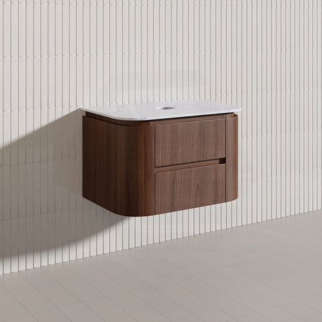 Lukka Ravello Modern 750mm Wall Hung Vanity Plywood Cabinet Curved Edge Variant Colour Available