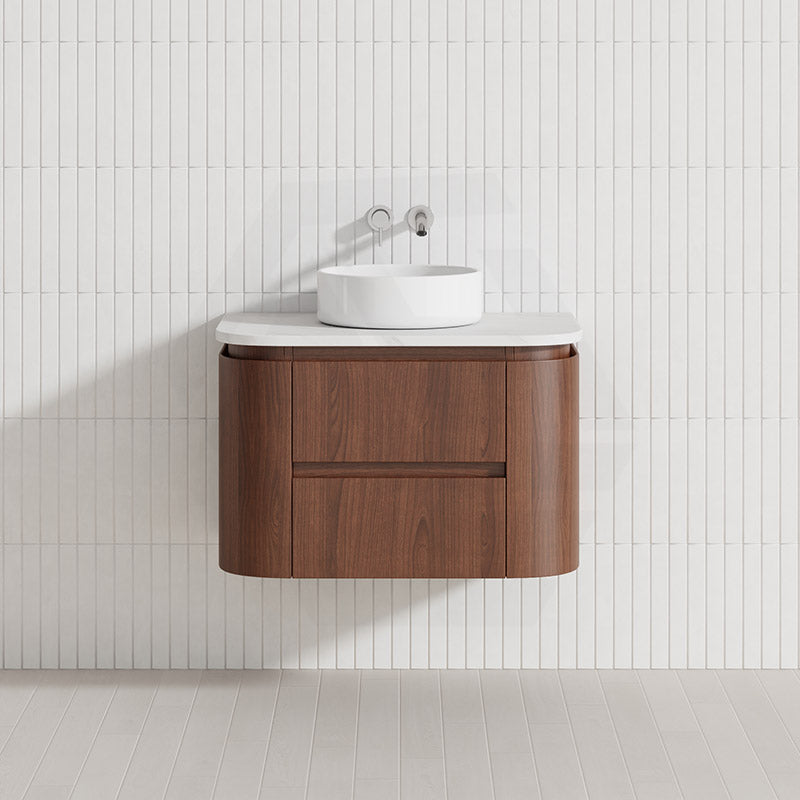 Lukka Ravello Modern 750mm Wall Hung Vanity Plywood Cabinet Curved Edge Variant Colour Available
