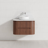 Lukka Ravello Modern 750mm Wall Hung Vanity Plywood Cabinet Curved Edge Variant Colour Available