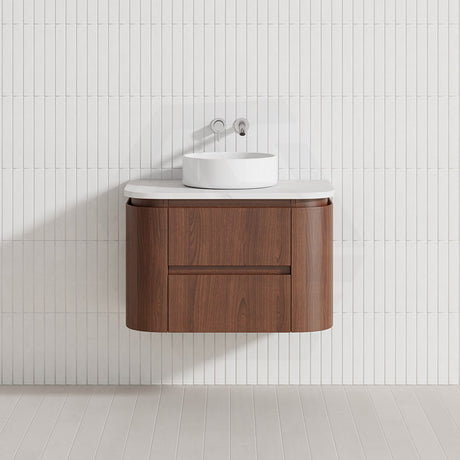 Lukka Ravello Modern 750mm Wall Hung Vanity Plywood Cabinet Curved Edge Variant Colour Available
