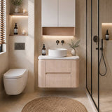 Lukka Ravello 750mm Wall Hung Vanity Plywood Cabinet Curve Edge Variant Colour Available
