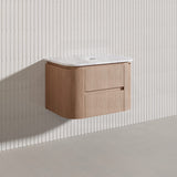 Lukka Ravello Modern 750mm Wall Hung Vanity Plywood Cabinet Curved Edge Variant Colour Available