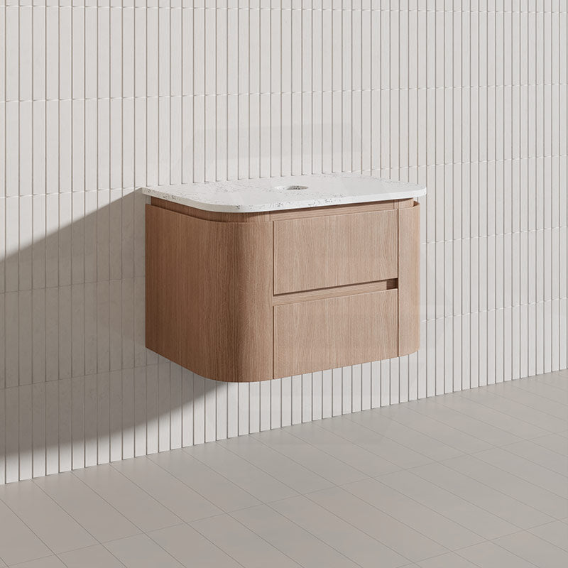 Lukka Ravello Modern 750mm Wall Hung Vanity Plywood Cabinet Curved Edge Variant Colour Available