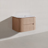 Lukka Ravello Modern 750mm Wall Hung Vanity Plywood Cabinet Curved Edge Variant Colour Available