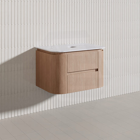 Lukka Ravello Modern 750mm Wall Hung Vanity Plywood Cabinet Curved Edge Variant Colour Available