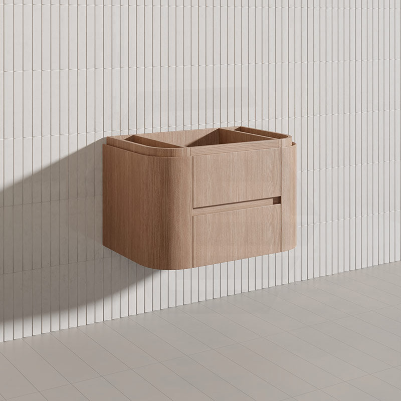 Lukka Ravello Modern 750mm Wall Hung Vanity Plywood Cabinet Curved Edge Variant Colour Available