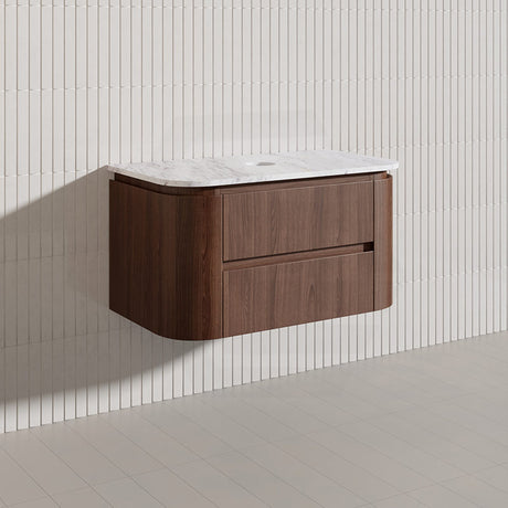 Lukka Ravello Modern 900mm Wall Hung Vanity Plywood Cabinet Curved Edge Variant Colour Available