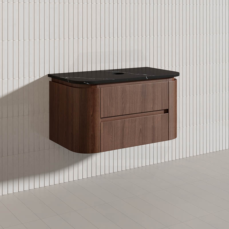 Lukka Ravello Modern 900mm Wall Hung Vanity Plywood Cabinet Curved Edge Variant Colour Available