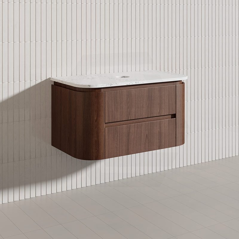 Lukka Ravello Modern 900mm Wall Hung Vanity Plywood Cabinet Curved Edge Variant Colour Available