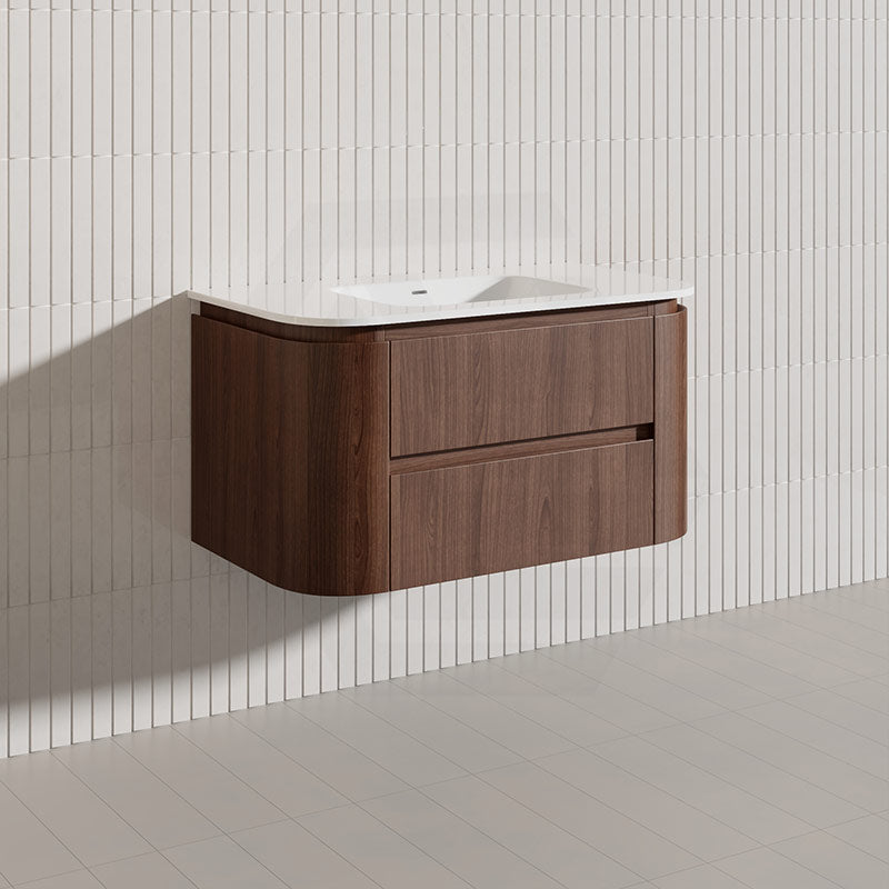 Lukka Ravello Modern 900mm Wall Hung Vanity Plywood Cabinet Curved Edge Variant Colour Available
