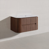 Lukka Ravello Modern 900mm Wall Hung Vanity Plywood Cabinet Curved Edge Variant Colour Available