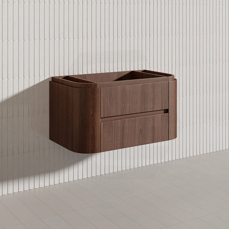 Lukka Ravello Modern 900mm Wall Hung Vanity Plywood Cabinet Curved Edge Variant Colour Available