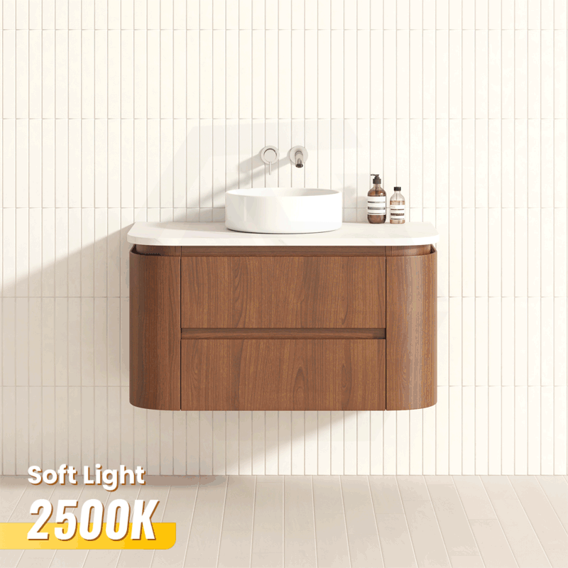 Lukka Ravello Modern 900mm Wall Hung Vanity Plywood Cabinet Curved Edge Variant Colour Available