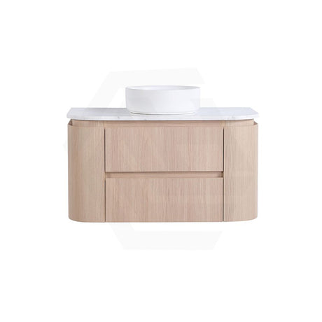 Lukka Ravello Modern 900mm Wall Hung Vanity Plywood Cabinet Curved Edge Variant Colour Available