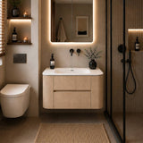 Lukka Ravello 900mm Wall Hung Vanity Plywood Cabinet Curve Edge Variant Colour Available