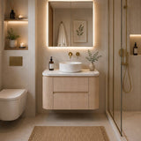 Lukka Ravello 900mm Wall Hung Vanity Plywood Cabinet Curve Edge Variant Colour Available