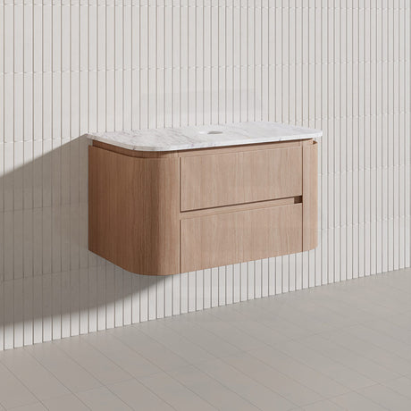 Lukka Ravello Modern 900mm Wall Hung Vanity Plywood Cabinet Curved Edge Variant Colour Available