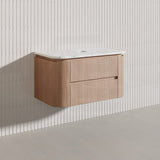 Lukka Ravello Modern 900mm Wall Hung Vanity Plywood Cabinet Curved Edge Variant Colour Available