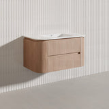 Lukka Ravello Modern 900mm Wall Hung Vanity Plywood Cabinet Curved Edge Variant Colour Available