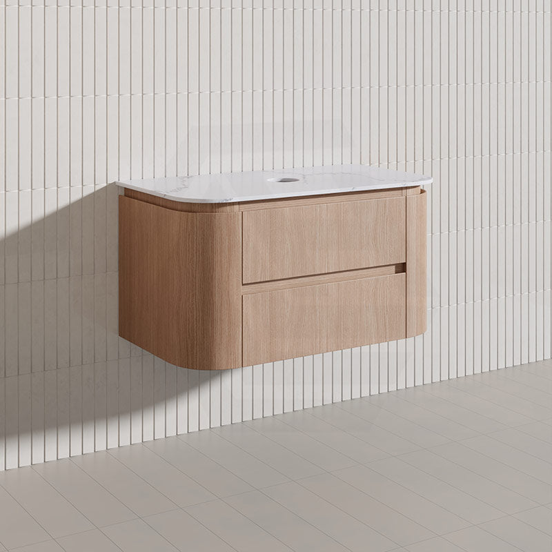 Lukka Ravello Modern 900mm Wall Hung Vanity Plywood Cabinet Curved Edge Variant Colour Available