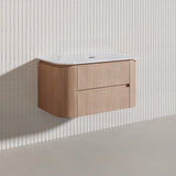 Lukka Ravello Modern 900mm Wall Hung Vanity Plywood Cabinet Curved Edge Variant Colour Available