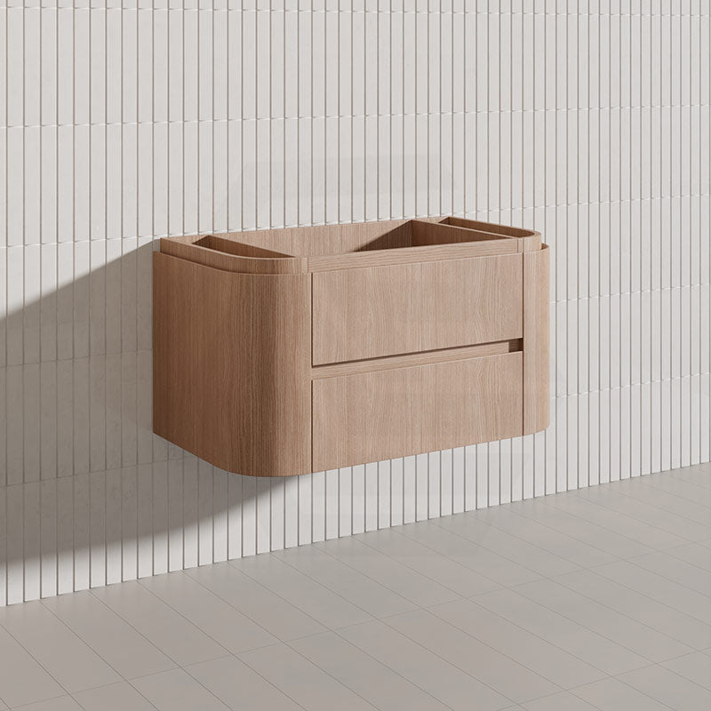 Lukka Ravello Modern 900mm Wall Hung Vanity Plywood Cabinet Curved Edge Variant Colour Available