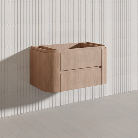 Lukka Ravello Modern 900mm Wall Hung Vanity Plywood Cabinet Curved Edge Variant Colour Available
