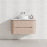 Lukka Ravello Modern 900mm Wall Hung Vanity Plywood Cabinet Curved Edge Variant Colour Available