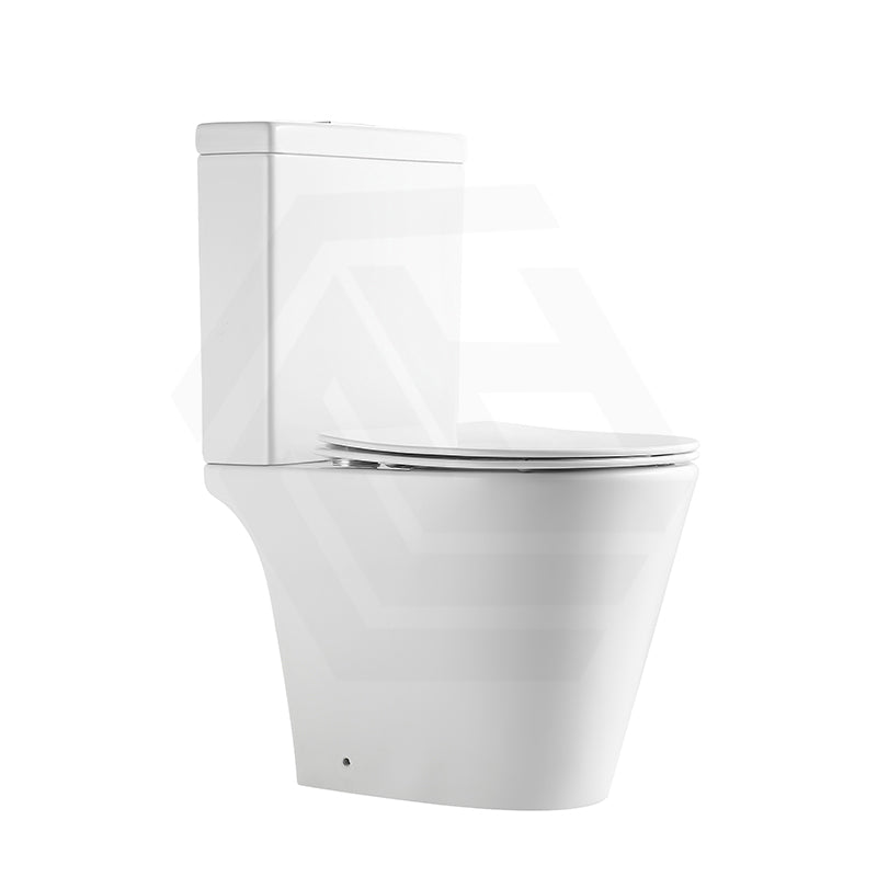 Lukka Roccia 600x390x805mm Gloss White Tornado Rimless Close-Coupled Toilet Suite