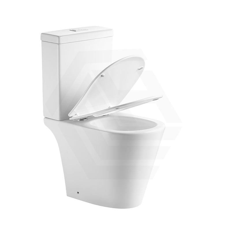 Lukka Roccia 600x390x805mm Gloss White Tornado Rimless Close-Coupled Toilet Suite