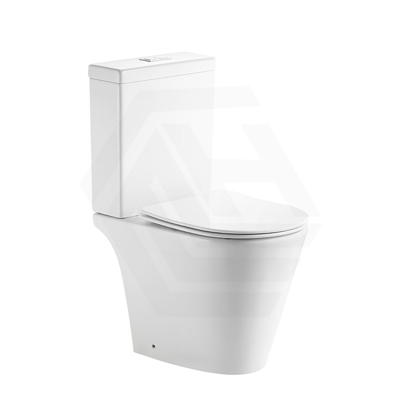 Lukka Roccia 600x390x805mm Gloss White Tornado Rimless Close-Coupled Toilet Suite