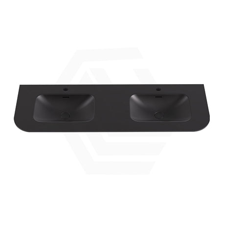 Lukka 900-1800mm Aruro 505mm Width Solid Surface Stone Basin with Overflow Variant Colour Available 12 O'clock Semi-Drilled or Drilled Tap Hole