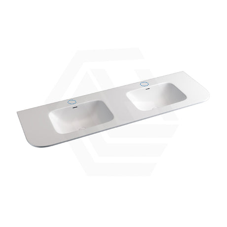 Lukka 900-1800mm Aruro 505mm Width Solid Surface Stone Basin with Overflow Variant Colour Available 12 O'clock Semi-Drilled or Drilled Tap Hole