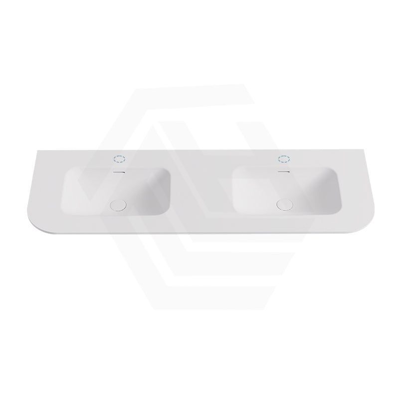 Lukka Aruro 505mm Width Solid Surface Stone Basin with Overflow 900-1800mm Variant Colour Available