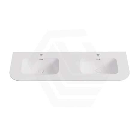 Lukka 900-1800mm Aruro 505mm Width Solid Surface Stone Basin with Overflow Variant Colour Available 12 O'clock Semi-Drilled or Drilled Tap Hole
