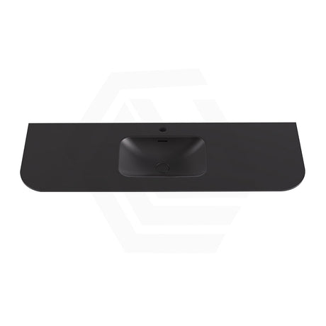 Lukka 900-1800mm Aruro 505mm Width Solid Surface Stone Basin with Overflow Variant Colour Available 12 O'clock Semi-Drilled or Drilled Tap Hole